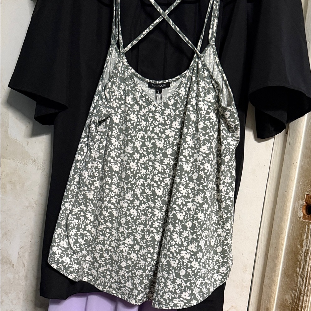 Papermoon Green Floral Camisole Top